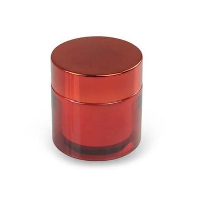 বিলাসবহুল 50ml কসমেটিক ডাবল লেয়ার PET প্লাস্টিক জার UV প্লেটিং PET কসমেটিক পাত্র