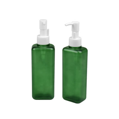 150ml 185ml PETG কসমেটিক বোতল স্কয়ার শেপ বডি লোশন পাম্প বোতল 24/410
