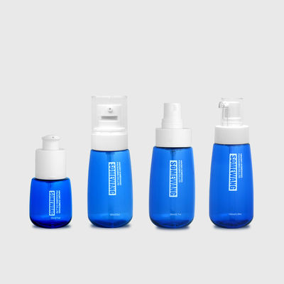 নীল 30ml 60ml 80ml PETG কসমেটিক বোতল