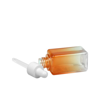50ML গ্রেডিয়েন্ট PETG কসমেটিক বোতল স্কোয়ার 20/410 এসেনশিয়াল অয়েল বোতল প্যাকেজিং