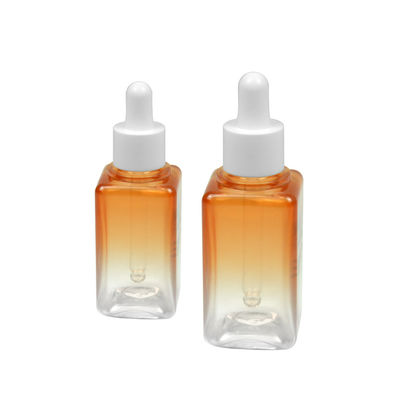50ML গ্রেডিয়েন্ট PETG কসমেটিক বোতল স্কোয়ার 20/410 এসেনশিয়াল অয়েল বোতল প্যাকেজিং