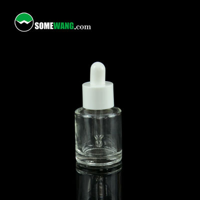 50ml এসেনশিয়াল অয়েল কন্টেইনার গোলাকার গ্লাস অ্যালুমিনিয়াম ড্রপার আই সিরাম বোতল