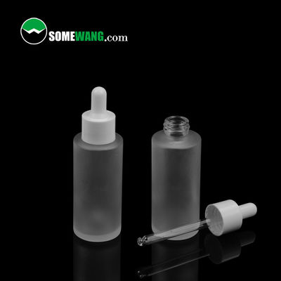 40ml গ্লাস ড্রপার এসেনশিয়াল অয়েল কন্টেইনার ম্যাট ব্ল্যাক এসেনশিয়াল অয়েল বোতল ISO9001