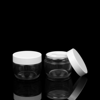 ভারী ওয়াল 30ml 50ml PET প্লাস্টিক স্কিন কেয়ার খালি ক্রিম জার প্যাকেজিং