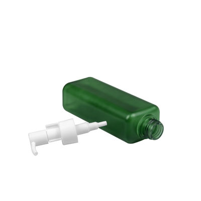 150ml 185ml PETG কসমেটিক বোতল স্কয়ার শেপ বডি লোশন পাম্প বোতল 24/410