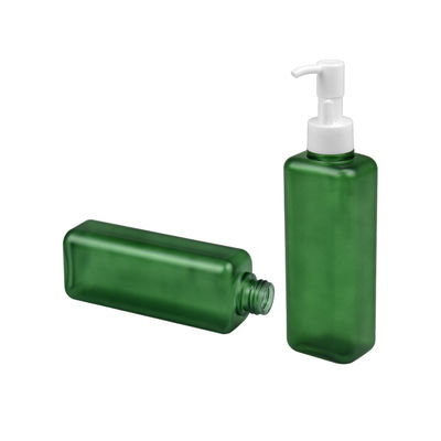 150ml 185ml PETG কসমেটিক বোতল স্কয়ার শেপ বডি লোশন পাম্প বোতল 24/410