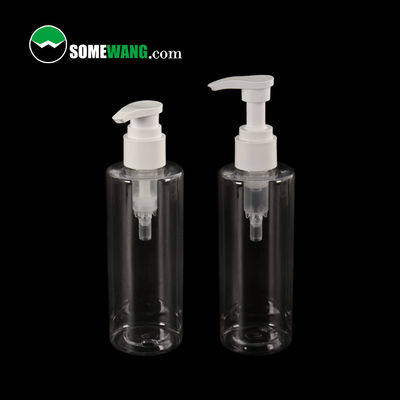 250ml প্লাস্টিক PET কসমেটিক বোতল খালি লোশন ফ্ল্যাট শোল্ডার বোতল