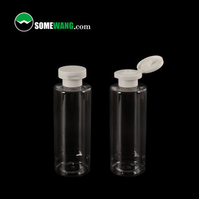 250ml প্লাস্টিক PET কসমেটিক বোতল খালি লোশন ফ্ল্যাট শোল্ডার বোতল