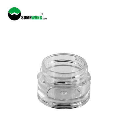 8ml পুরু প্রাচীর পরিষ্কার বৃত্তাকার PET প্লাস্টিক প্রসাধনী জার প্যাকেজিং কালো ঢাকনা জন্য আই ক্রিম