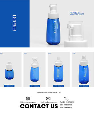 30ml 60ml 80ml 100ml খালি প্লাস্টিক PETG কসমেটিক প্যাকেজিং সেট PETG শাওয়ার জেল বোতল