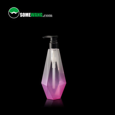 শ্যাম্পুর জন্য 300ml / 500ml / 750ml কাস্টম PETG রম্বিক সিলিন্ডার বোতল সেট